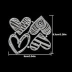 Lapoo Festivals Metal Cutting Die for Scrapbooking - Durable, Cut Stencils for DIY Scrapbook Photo Album Decorative Paper Card, Card Making Supplies, Embossing (3D Layered Heart-Shaped 3.5 x 3.3 in)