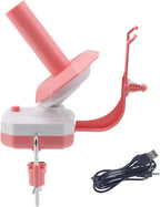 Zjyufy Yarn Winder Electric Yarn Ball Winder for Crocheting, 10oz Large Automatic Yarn Spinner Yarn Cake Winder with Stepless Speed Strong Tension, Pink