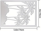 Lapoo 3D Backgrounds Frame Metal Cutting Die for Scrapbooking, New Cutting Dies DIY Album Card Making Decor Paper Craft Metal Die Cuts Party Wedding Decorations (Sea Coconut 5.5 x 7.5 in)
