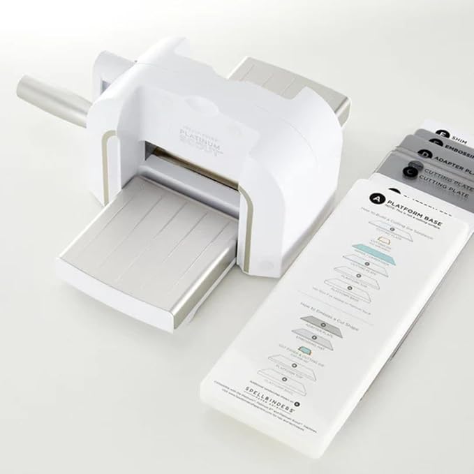 Spellbinders Platinum Die Cutting and Embossing Machine (3.5 Inch Platform Machine, Etched Die and Cardstock)