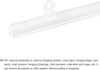 MECCANIXITY PVC Poster Hanger Rail Poster Strip Bar 50cm/20inch Clear with Clips for Poster, Map, 4 Set