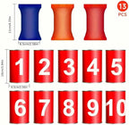 13 Carnival Can Games Bean Bag Toss Carnival Games, Including 10 Tin Cans and 3 Bean Bag Easter Outdoor, Suitable for Family Gatherings, Birthdays, Indoor and Outdoor Activities