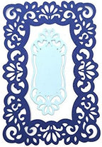 Lace Flowers Background Frame Cutting Dies, Lace Frame Die Cuts Metal Embossing Stencils Template Mould for Card Scrapbooking and DIY Craft Album Paper Card Decor