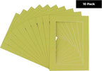 5x7 Mat for 8.5x11 Frame - Precut Mat Board Acid-Free Pistachio Green 5x7 Photo Matte For a 8.5x11 Picture Frame, Premium Matboard for Family Photos, Show Kits, Art, Picture Framing, Pack of 10 Mats