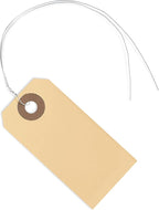 Shipping Tags with Wire Ties #1-2 3/4” x 1 3/8” - 250 Blank Manilla Tags with Wire Attached and Reinforced Hole, Wire Labels Write On