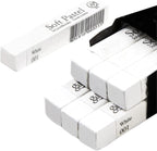 6pcs Square White Soft Pastel Set, Professional Artist's Sketching Chalk Pastels Sticks Oil Painting Kit Art Crayons Non Toxic Individual Color Drawing Soft Pastels for Artist,Beginner