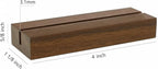 UNIQOOO 20 Pack 4'' Rustic Wood Acrylic Sign Holders | Table Numbers Display Stands | Place Card Holder, Perfect for Retail Shop Wedding Dinner Party Events Decoration