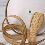 CT CRAFT LLC Burlap Fabric Wired Ribbon 3/4" x 20 Yards Natural Color for Christmas Home Wedding Decor Gift Wrapping Tree Topper Bow Wreath Bouquet DIY Crafts