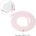 uxcell Flexible Molding Trim, 79 Inch Flexible Quarter Round Molding Silicone Peel and Stick Trim Self Adhesive Shower Water Barrier for Corner Decor Bathroom Kitchen, Transparent