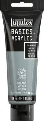 Liquitex BASICS Acrylic Paint, 118ml (4-oz) Tube, Blue Gray