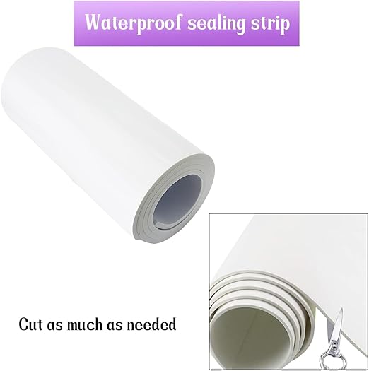 Closed Cell Neoprene Foam Rubber Sheet with Adhesive - 60 x 16 x 1/2 Inch Multi-Function Insulation, Soundproofing, and Weatherproof Foam Padding Easy Cut DIY, White