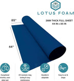 LotusFoam Large 3mm EVA Foam Sheet - 44"x 85" High Density Foam 130 kg/m3 for Cosplay, Costumes, Crafts, Flooring, Outdoor Use - 35 Colors (Deep Blue) - Deep Blue