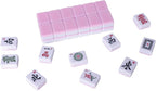 American Mahjong Tile Set with 166 Pink Back Tiles (1.2”, Tiles Only), Mahjong Game Set