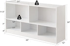 Toy Organizers and Storage, 5-Section Kids Bookshelf for Organizing Books Toys, School Classroom Wooden Storage Cabinet for Children's Room, Playroom, Nursery