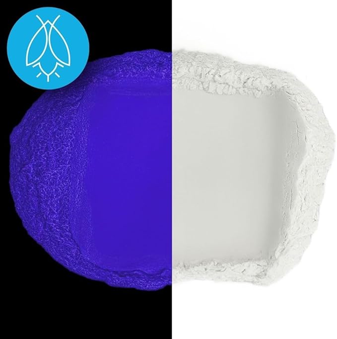 Glow in The Dark Pigment Powder - Neutral and Fluorescent Color for Art Painting, Fine Art, Nail Art Paint, and DIY Crafts - Long Lasting, 10+ Color Options - Neutral Dark Blue -(120 Grams/4 Ounces)