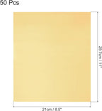 MECCANIXITY 50 Pack Toner Reactive Foil ,Deco Foil Transfer Sheets 8.5"x11" A4 Hot Foil Paper for Laser Printer Scrapbooking Heat Transfer DIY Craft,Golden