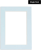 5x7 Mat for 8.5x11 Frame - Precut Mat Board Acid-Free Baby Blue 5x7 Photo Matte Made to Fit a 8.5x11 Picture Frame, Premium Matboard for Family Photos, Show Kits, Art, Picture Framing, Pack of 1 Mat