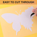 HTVRONT White Permanent Vinyl, 12" x 40 FT White Adhesive Vinyl Roll Compatible with Cricut Cutting Machine, Silhouette, Cameo Cutters, Signs, Scrapbooking, Craft, Die Cutters (Glossy White)