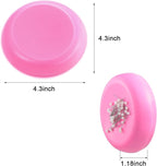 Waydress 2 Pieces Magnetic Pin Holder Sewing Pincushion Round Paper Clip Holder Magnetic Cushion Sewing Pin Push Hairclip Storage Case Needle Cushion for Sewing DIY Project(Blue, Pink)