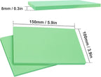 KUKLIPJIM 25 Pcs 4x6" Rubber Linoleum Stamp Carving Blocks for Printmaking, Artists, Crafts and More (Green)