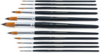 Transon 11pcs Round Paint Brush Basic Set for Watercolor, Acrylic, Gouache, Ink, and Tempera Painting