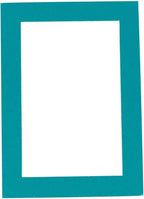 8.5x11 Mat Bevel Cut for 7x9 Photos - Acid Free Teal Blue Precut Matboard With Backing Board and Crystal Clear, Self Seal Photo Mat Bag - For Pictures, Photos, Framing - 4-ply Thickness