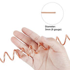 Tenn Well Aluminum Wire, 50 Feet Bendable Craft Wire for Jewelry Making, Plants, Gardening, Sculpting (9 Gauge, Copper Tone)