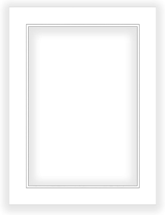 16x20 Mat for 8x10 Photo - Precut White on White Double Mat Picture Matboard for Frames Measuring 16 x 20 Inches - Bevel Cut Matte to Display Art Measuring 8 x 10 Inches - Acid Free ONE MAT