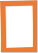 11x14 Mat for 8.5x11 Photo - Precut Orange Picture Matboard for Frames Measuring 11 x 14 Inches - Bevel Cut Matte to Display Art Measuring 8.5 x 11 Inches - Acid Free ONE MAT