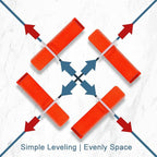 Tile Leveling System Clips 1/8" 2000 Piece 3.0mm Tile Leveler Clips DIY Tile Spacers Tile Leveling Clips for Professional Ceramic Tile and Stone Installation