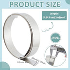 BENECREAT 9.84 Feet 32Gauge Flat Nickel Silver Wire, 18mm Wide Flat Bezel White Copper DIY Bezel Setting Wire for DIY Jewelry Craft Making Gem Wrapping