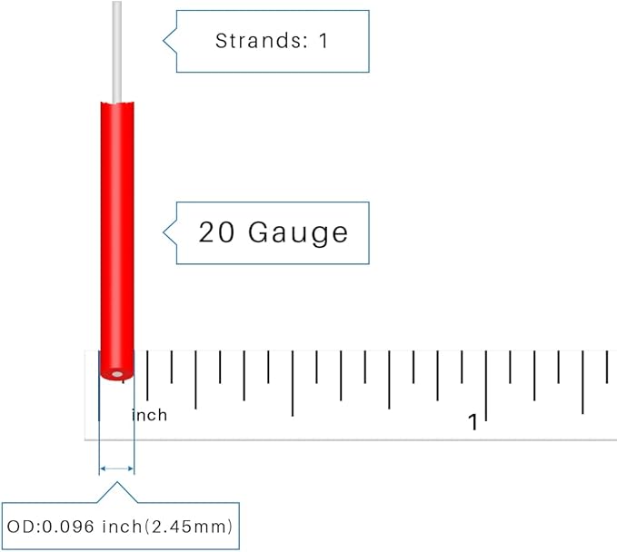 BNTECHGO 20 Gauge PVC 1007 Solid Electric Wire Red and Black Each 100 ft 20 AWG 1007 Hook Up Tinned Copper Wire