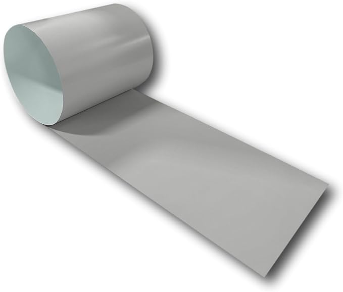 Eagle 1: 24 Gauge KYNAR 500 Sheet Metal Flashing Rolls-10 FT Long-Heavy Duty Pre-Finished Rolls-Commercial Grade-Roofing Flashing, Fascia Cover, Coping Cap-Multiple Sizes (24" x 10 FT, Ash Gray)
