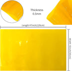 HYANG Light Yellow Transparent PVC Super Clear Holographic Vinyl Faux Leather Sheets 1 Roll 12" x 47" (30cm x 120cm) for DIY Bows Earrings Bags DIY Crafts Making