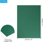 PATIKIL 7x5x1/32inch Anodized Aluminum Sheet, 5Pcs Metal Rectangle Aluminum Plate 0.8mm Thick Engraving Blanks for Laser Engraving DIY Decorative Crafting Home Decoration, Green