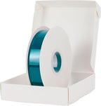 HUIHUANG Peacock Blue Satin Ribbon 1 inch x 50 Yards, Double-Faced Satin Fabric Ribbon for Christmas Gift Wrapping, Flower Bouquet, Invitations, Holiday Decor, Hairs, Bows Making