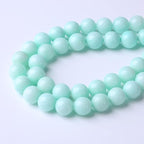 90PCS 4MM Amazonite Blue Jade Natural Gemstone Round Stone Beads for Jewelry Making DIY Energy Stone Healing Power Bracelet 15"