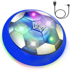 VNVDFLM Kids Toys Hover Soccer Ball with LED Light and Soft Foam Bumper, Air Floating Soccer Ball - Indoor Outdoor Game Gifts for Boys & Girls (Age 3-9) (Blue)