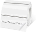 1" x 2" Transparent Thermal Label Stickers,Waterproof Thermal Printer Sticker Labels for Gift Wrapping, Self-Adhesive Name Price Tag DIY Custom Logo Design (500 pcs,Clear)