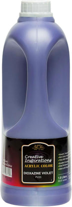Creative Inspirations Acrylic Paint - Dioxazine Violet - 1.8 Liter - Smooth & Creamy Consistency, Vibrant Pigmentation, Great Coverage for Artists - Clean Up with Soap & Water