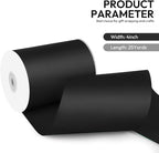 4 Inch 25 Yard Wide Satin Ribbon Black, Solid Fabric Large Ribbon Roll for Cutting Ceremony Wedding Opening Party Decoration, Chairs, Sewing, Festival Pageant Sashes