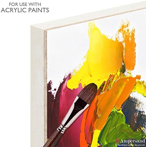 Ampersand Art Supply Wood Gesso Art Painting Panel: Canvas Texture, 3/4 Inch Cradle, 6" x 12"