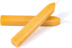 Yoption 5 Pcs Sealing Wax Sticks with Wicks for Wax Seal Stamps, Christmas Cards, Wedding Invitations, Wine Packaging, Gift Wrap, Envelopes (Amber Gold)