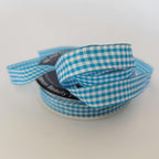 Vivid Blue and White Woven Edge Plaid Ribbon 100% Polyester Gingham Ribbon 25 Yards Each Roll (5/8",Vivid Blue)