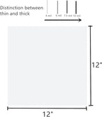 12-Pack 5 mil 12-Inch-by-12-Inch Blank Stencil Sheet for Cricut Vinyl, Silhouette, Transparent PET Acetate Mylar Craft Template Material
