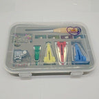 HONEYSEW Bias Tape Maker 6MM 12MM 18MM 25MM with Binder Foot Bradawl Quilting Clips Sewing Pins Kit (BTM-S2)