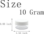 30 Pcs Sample Containers, 10 Gram Mini Sample Jars for Cosmetic, Eye shadow, White Lid