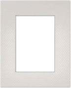 8.5x11 Mat Bevel Cut for 7x9 Photos - Acid Free Golf Ball Texture Precut Matboard With Backing Board and Crystal Clear, Self Seal Photo Mat Bag - For Pictures, Photos, Framing - 4-ply Thickness