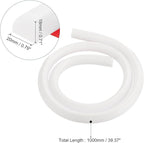 uxcell Flexible Molding Trim, 39 Inch Flexible Quarter Round Molding Silicone Peel and Stick Trim Self Adhesive Shower Water Barrier for Corner Decor Bathroom Kitchen, White