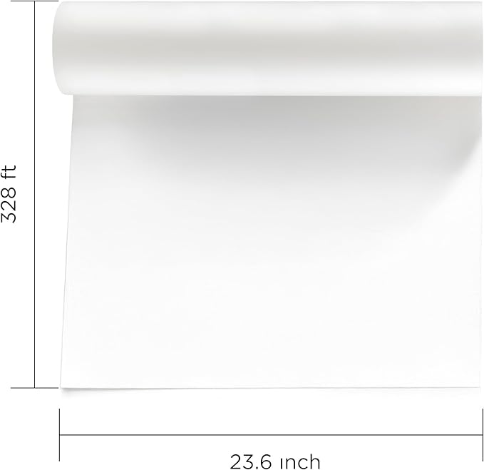 DTF Transfer Film Roll 23.6in x 328ft – Instant Hot & Cold Peel – Double Matte Anti-Static Coating – Premium Heat Transfer Film for Vibrant Colors & Durable Prints – Works with All DTF Printers